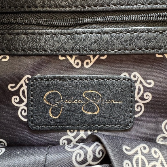 Jessica Simpson Leopard Print Tote / Shoulder Bag with Crossbody Strap - Picture 6 of 11